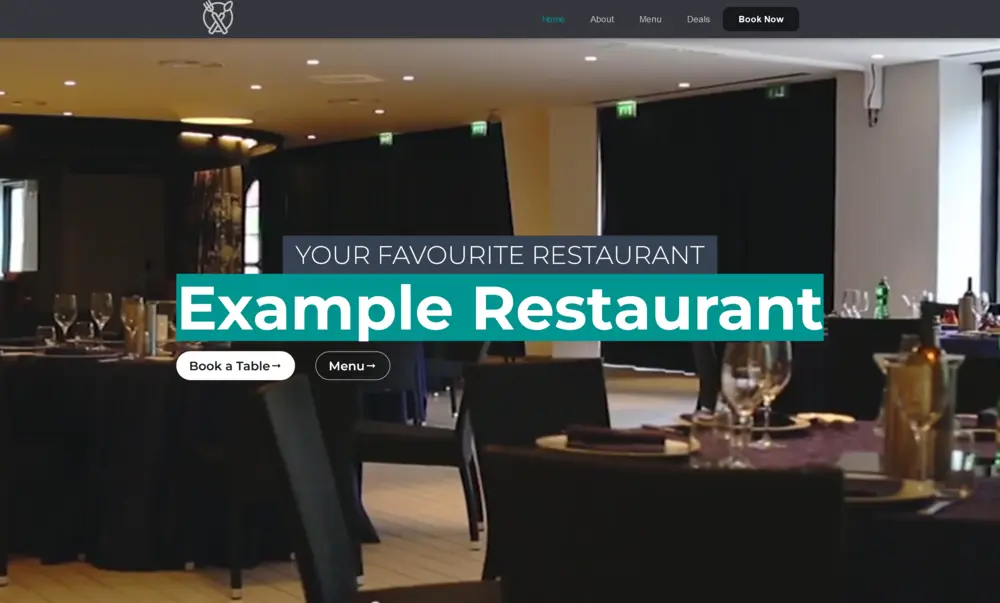 Ein preview of the restaurant layout's hero
