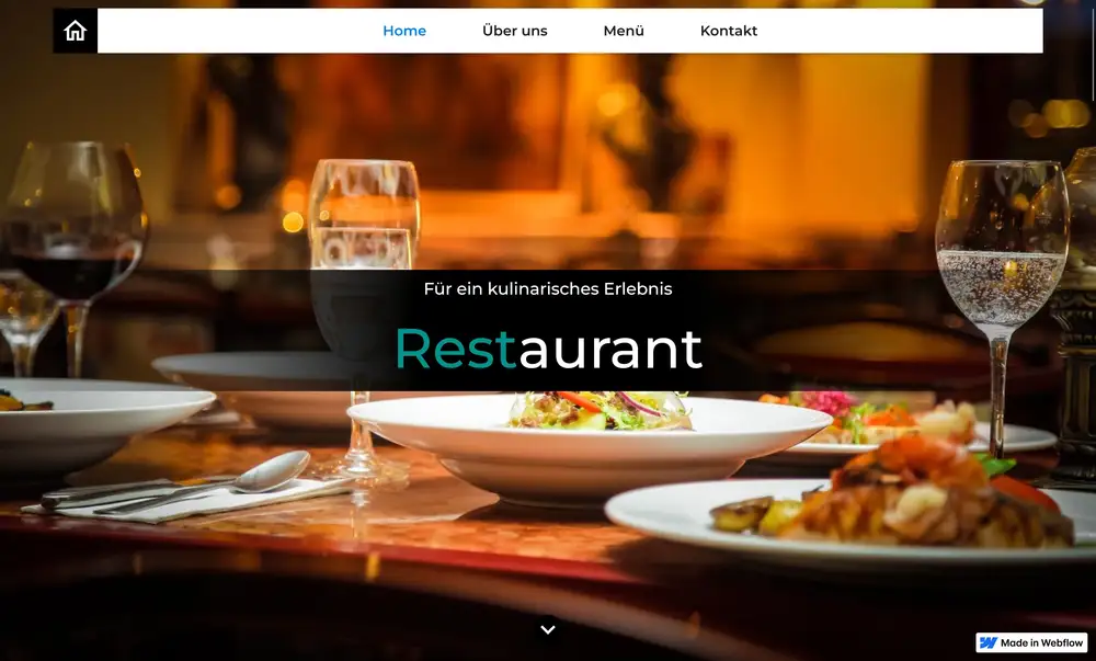 Ein preview of the restaurant2 layout's hero